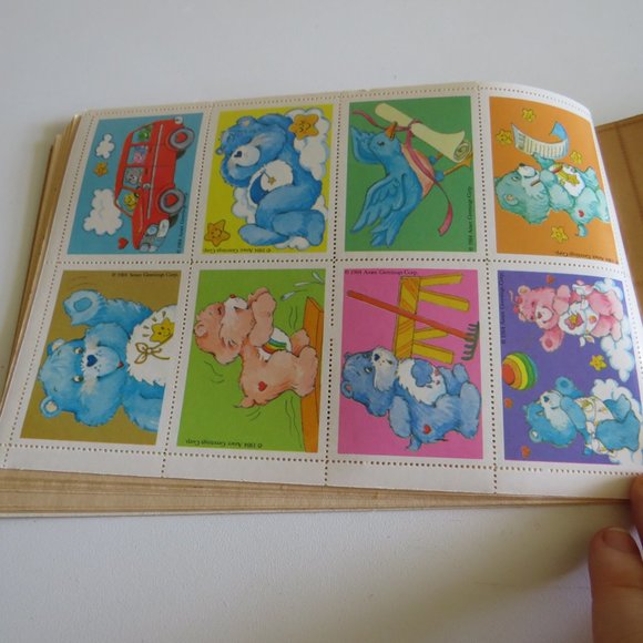 Vintage Care Bears Sticker Book "Play It Safe" NEW-Aged condition PIZZA HUT - Picture 4 of 15
